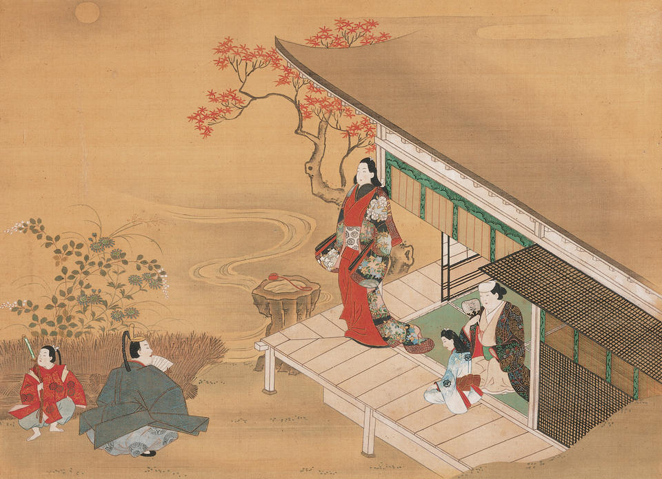 “Kawachigoe” (河内越), from episode 23 of Ise monogatari (伊勢物語)