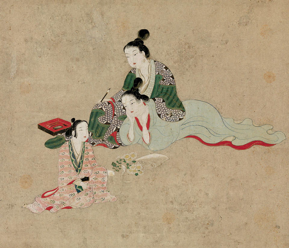Two Beauties and Attendant