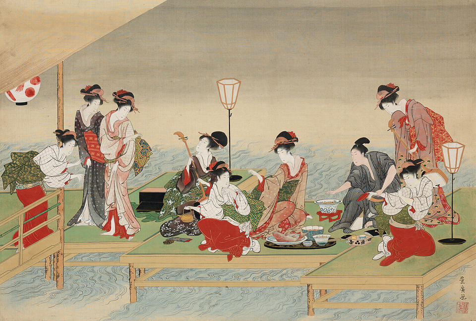 Summer Party on the Bank of the Kamo River (鴨川)