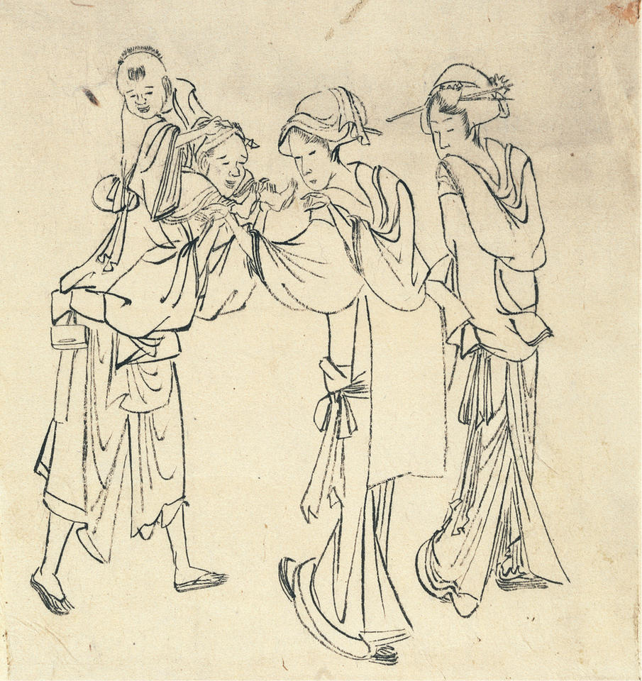Man, Two Women, and Child