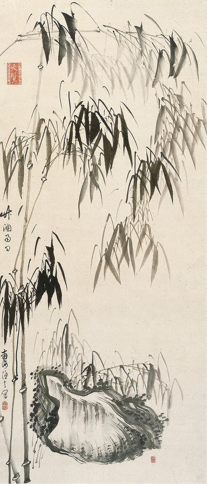 Bamboo Window on a Rainy Day