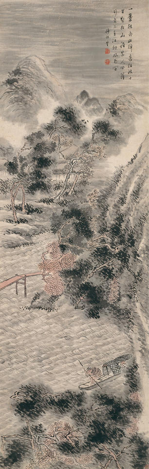 Rainstorm over a River Village