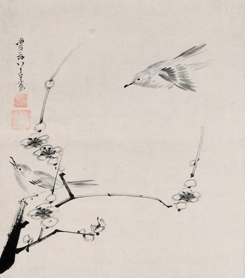 Nightingales on a Plum Tree