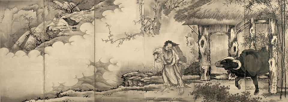 Legends of Kyoyū (Ch. Xuyou, 許由) and Sōho (Ch. Chaofu, 巣父); Hakuraku (Ch. Bole, 伯樂)