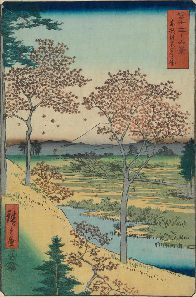 “Tōto Meguro Yūhigaoka” (Twilight Hill at Meguro in the eastern capital), from Thirty-six Views of Mt. Fuji