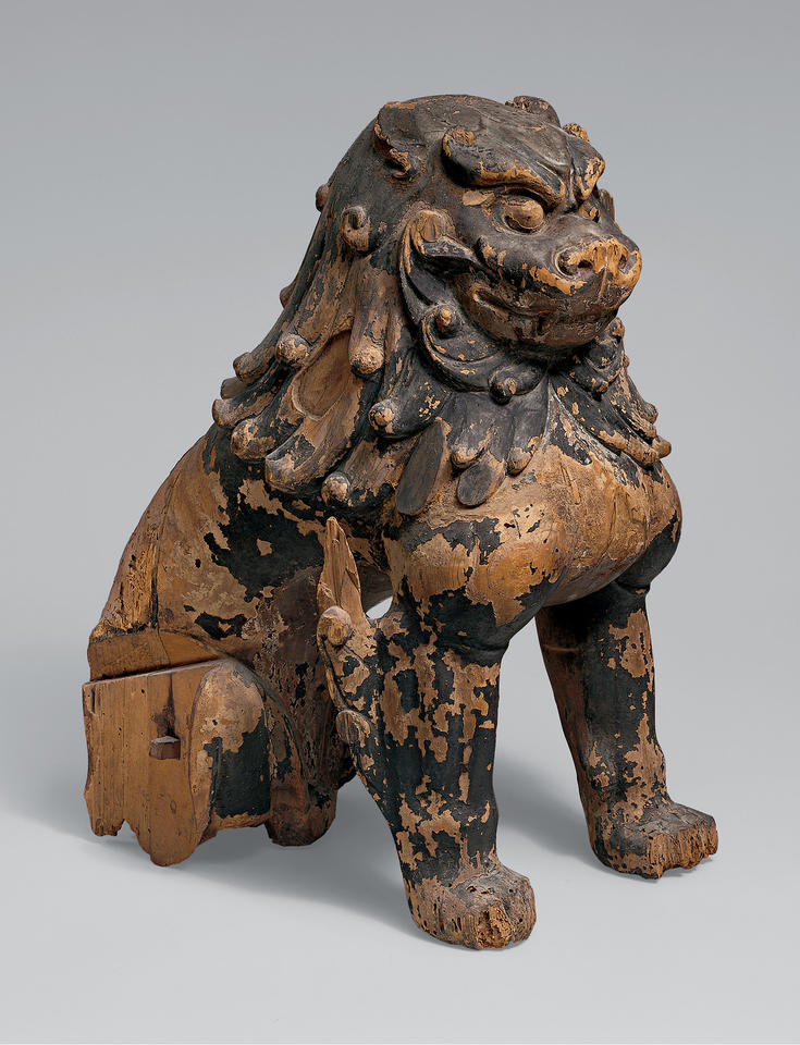 Pair of Guardian Lion Dogs (komainu, 狛犬)