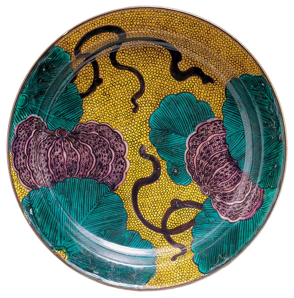 Plate with pumpkins