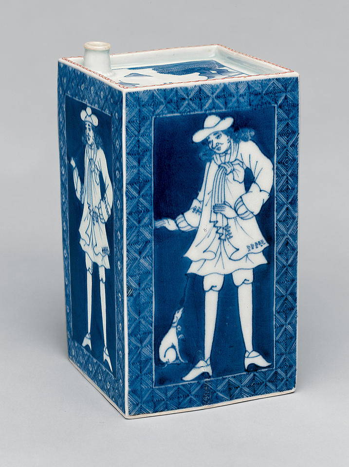 Sake bottle with Dutchmen