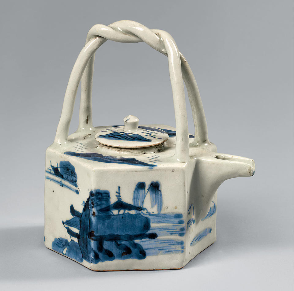 Ewer with landscape