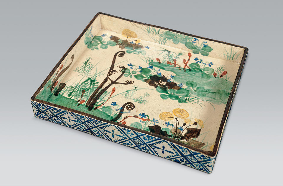Platter with spring flowers