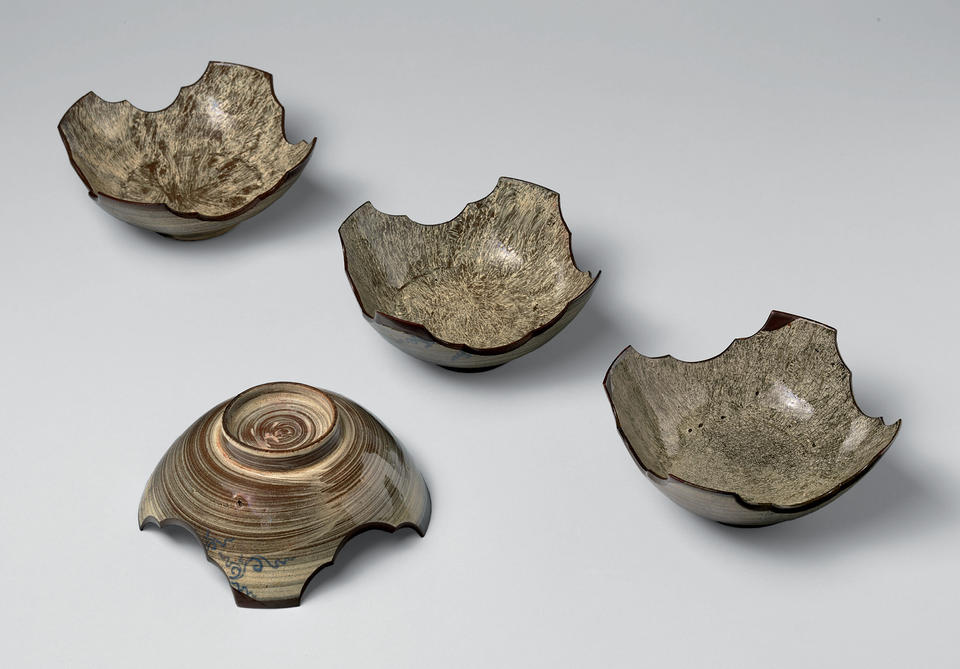 Four serving bowls (mukōzuke, 向付)