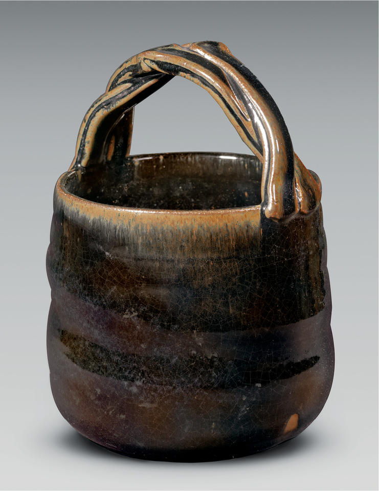 Basket-shaped vase