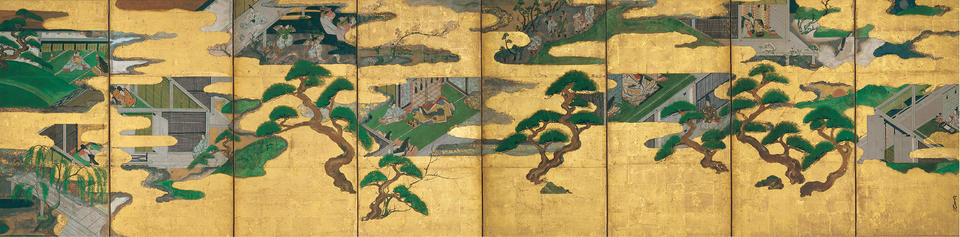 “Usugumo,” “Asagao,” “Otome,” “Tamakazura,” “Hatsune,” “Kochō,” “Hotaru,” and “Tokonatsu” (薄雲、朝顔、少女、玉鬘、初音、胡蝶、蛍、常夏) chapters of Genji monogatari (源氏物語)