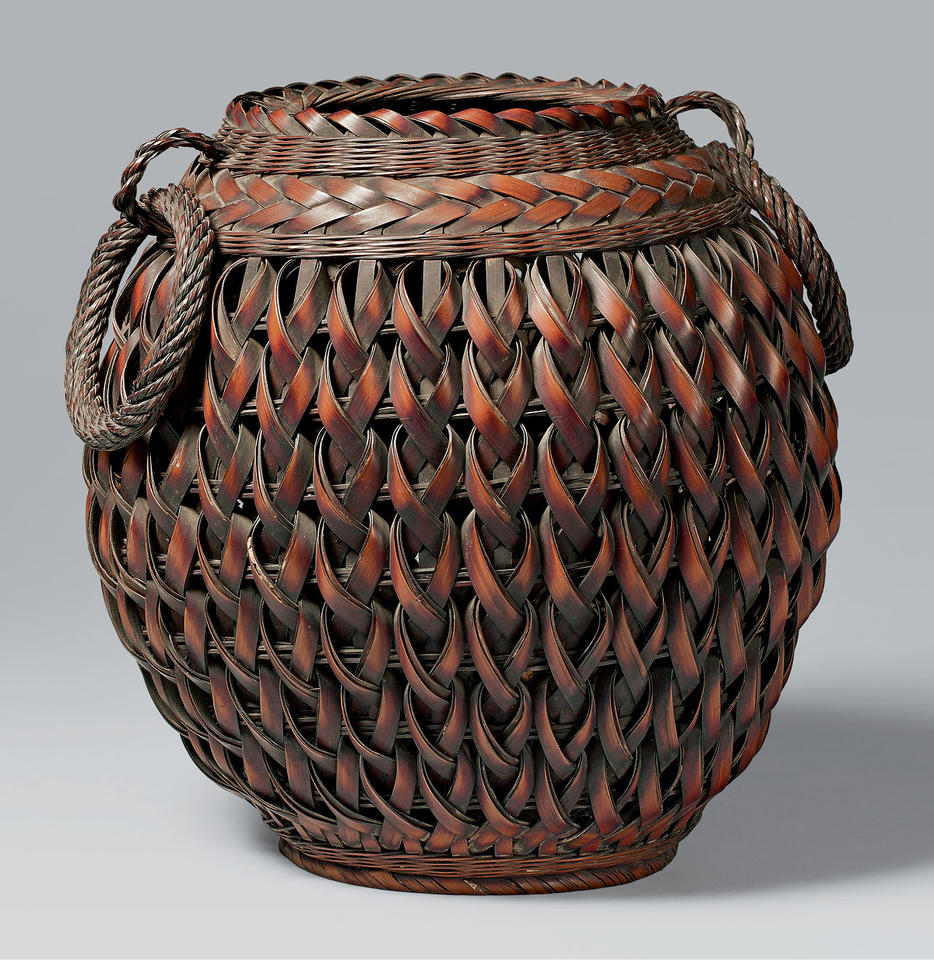 Basket with ring handles
