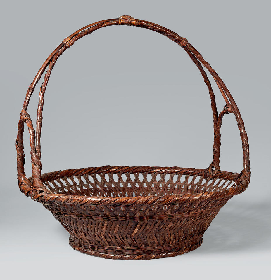 Flower container with handle