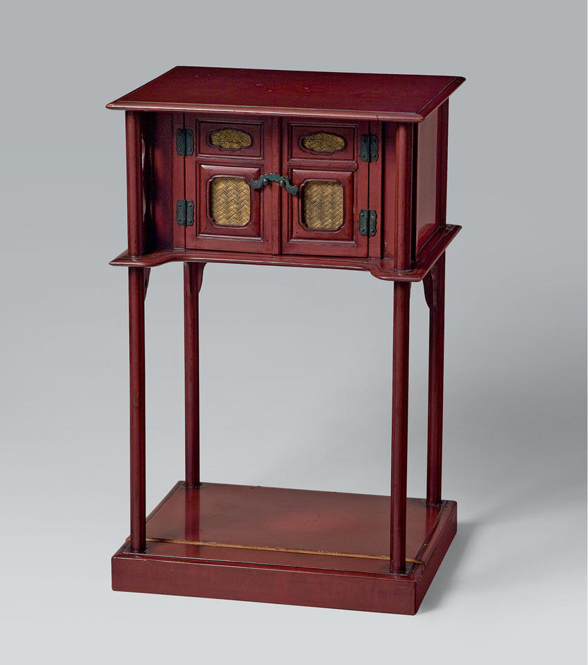 Stand with cabinet