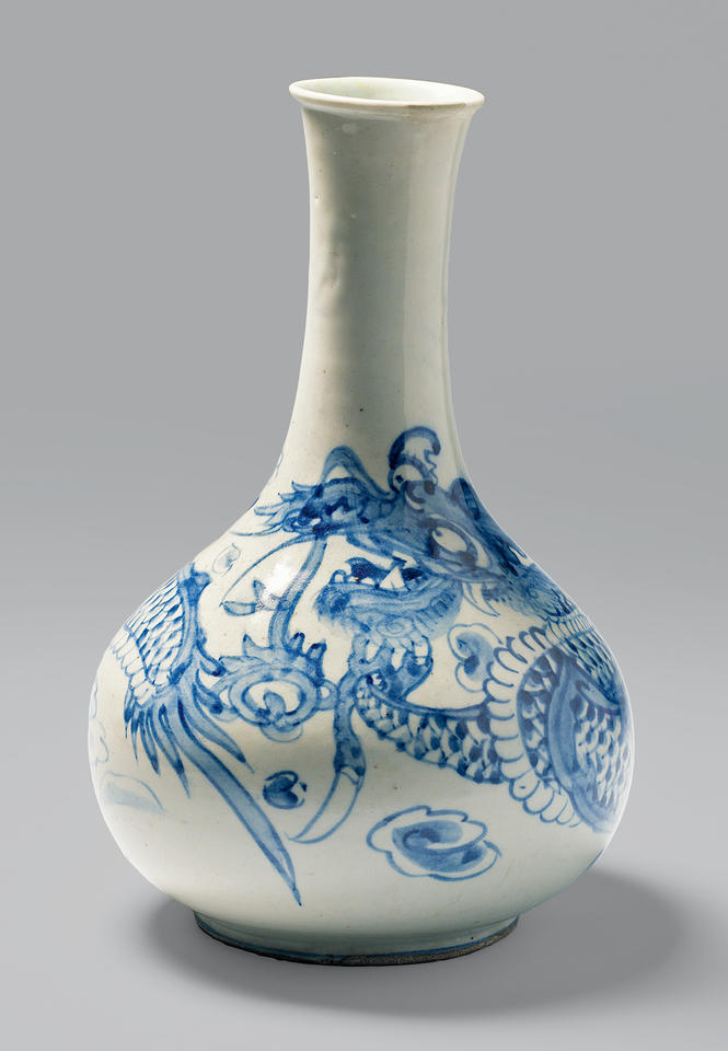 Bottle with dragons