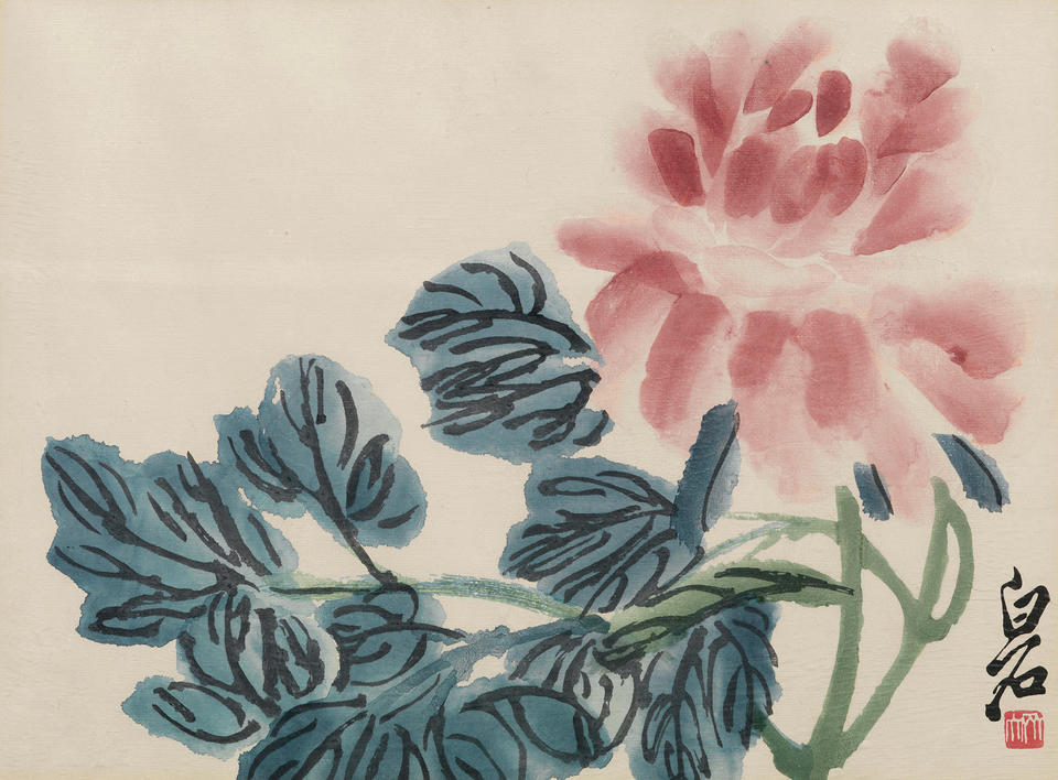 (a) Peony (牡丹); (b) Branch of Litchi (荔枝)